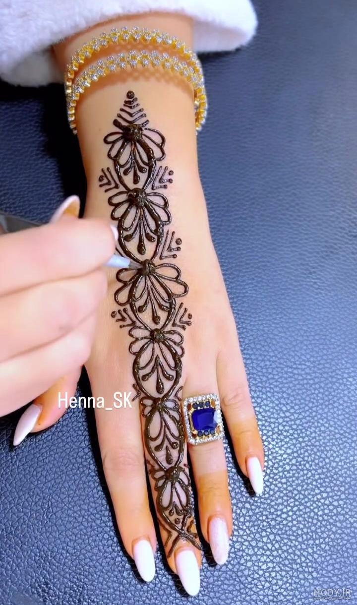 عکس نقش حنا جدید ساده و آسان عکس نقش حنا جدید ساده و آسان