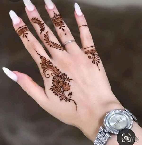 عکس نقش حنا جدید ساده دخترانه عکس نقش حنا جدید ساده دخترانه