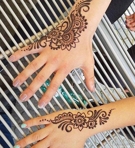 عکس نقش حنا جدید ساده و شیک عکس نقش حنا جدید ساده و شیک