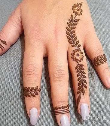 عکس نقش حنا جدید ساده کف دست عکس نقش حنا جدید ساده کف دست