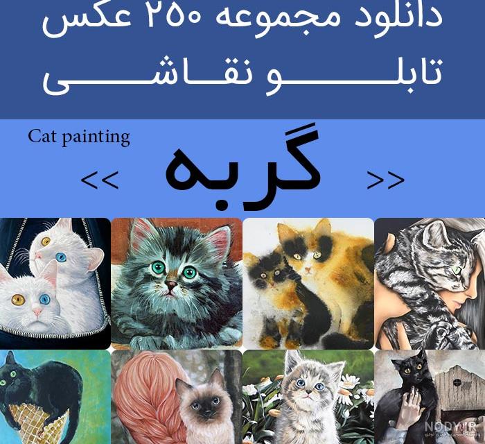 نقاشی زیبا گربه - عکس نودی