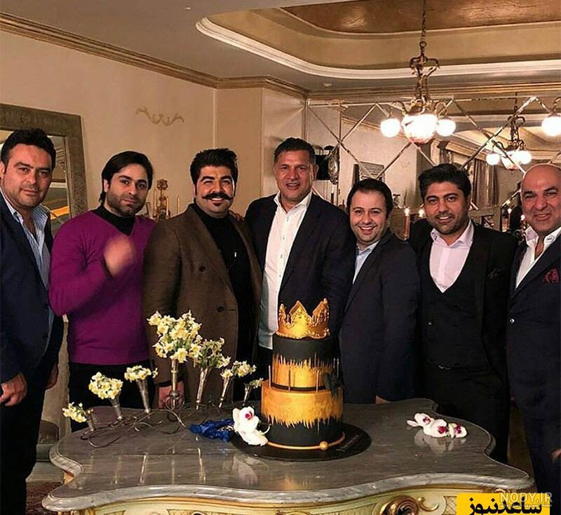 سنگ تمام علی دایی برای تولد همسر دومش ! + تنها عکس از مراسم با کیک تولد 6  طبقه مجلل