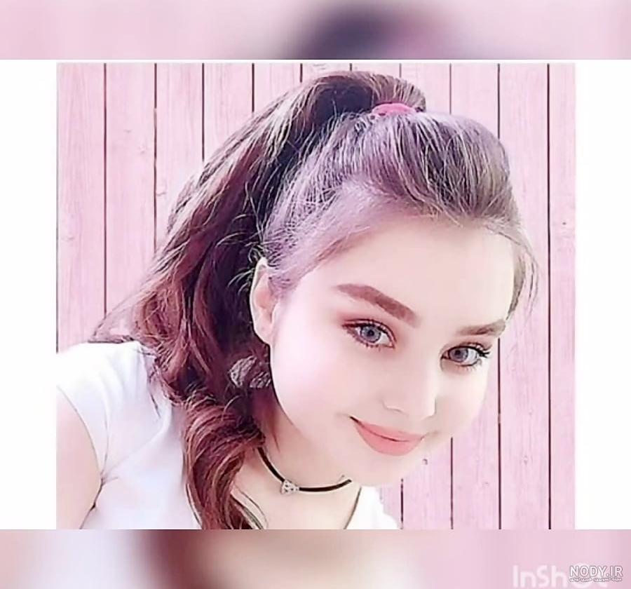 عکس دختر زیبا صورتی