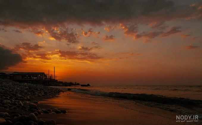 منظره زیبا از سواحل دریا خزر + عکس