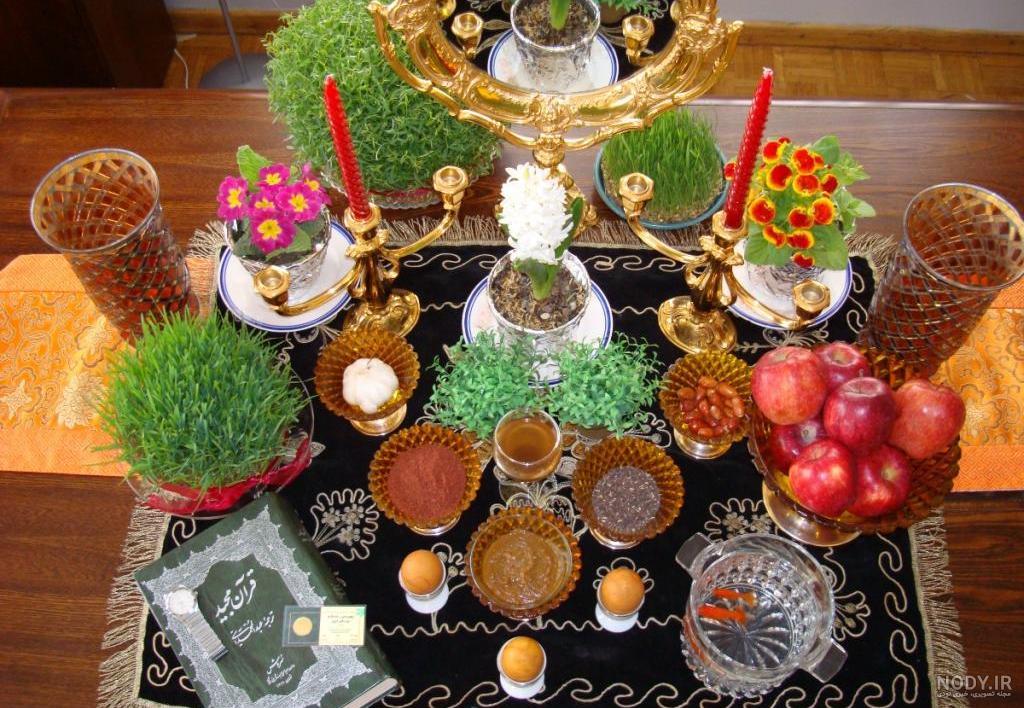 هفت سین مدرن و لاکچری در خانه + سفره هفت سین زیبا و ساده