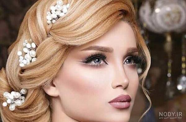 عکس ارایش زیبای صورت عروس عکس ارایش زیبای صورت عروس
