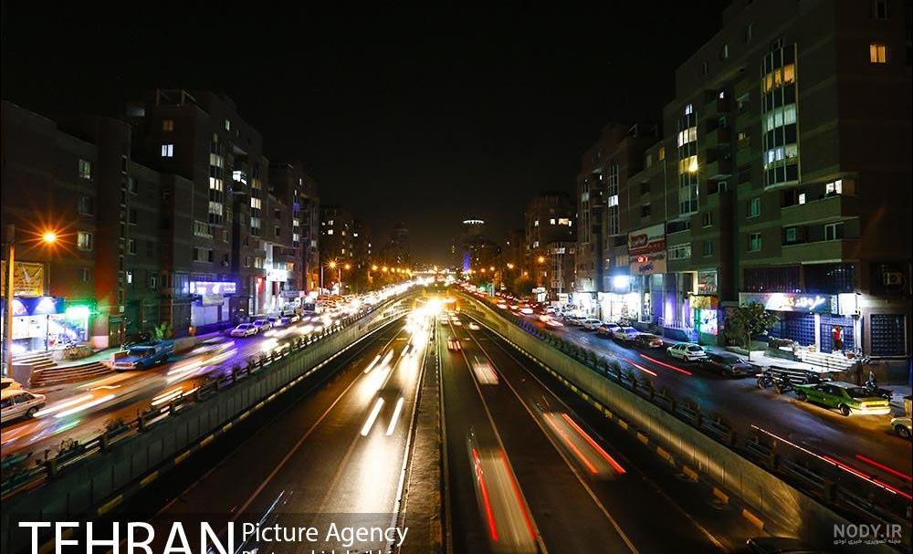 عکس شهر تهران در شب - عکس نودی