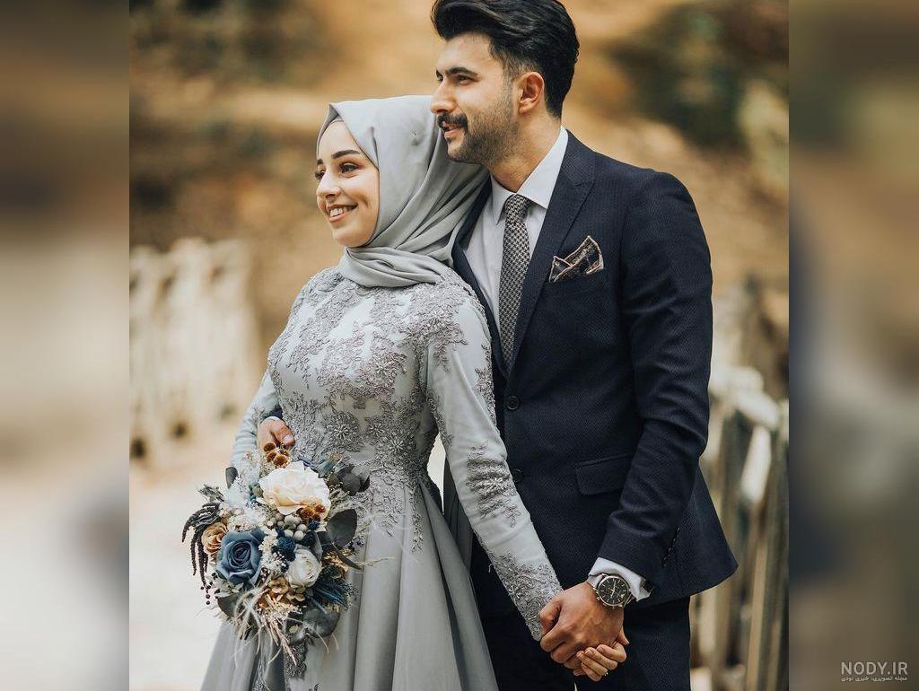 ژست عکس عروس و داماد؛ زیباترین و به روز ترین ژست های ناب و عاشقانه عروس و  داماد، ژست دو نفره