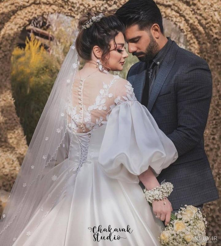 ژست عکس عروس و داماد؛ زیباترین و به روز ترین ژست های ناب و عاشقانه عروس و  داماد، ژست دو نفره