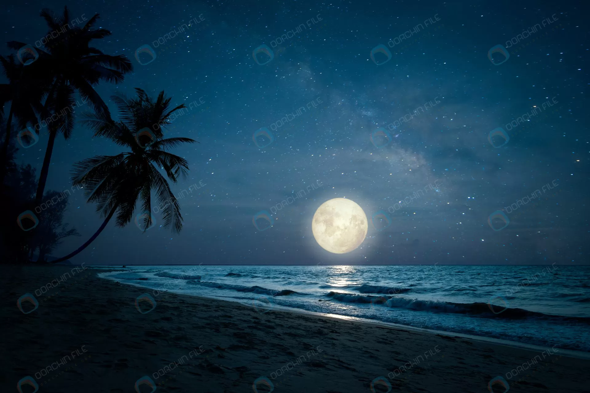عکس دریا واقعی در شب عکس دریا واقعی در شب