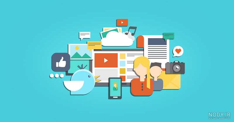 عکس کاریکاتور کتاب و اینترنت
