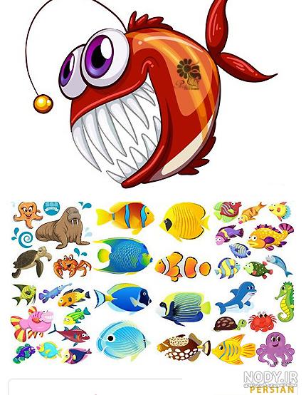 وکتور کارتونی دریا و زیر دریا و المان های دریایی (Octopus, Cartoon to learn about sea وکتور کارتونی دریا و زیر دریا و المان های دریایی (Octopus, Cartoon to learn about sea