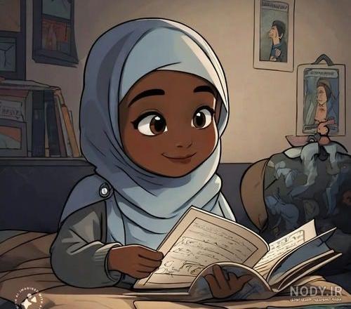 عکس دختر در حال کتاب خواندن فانتزی