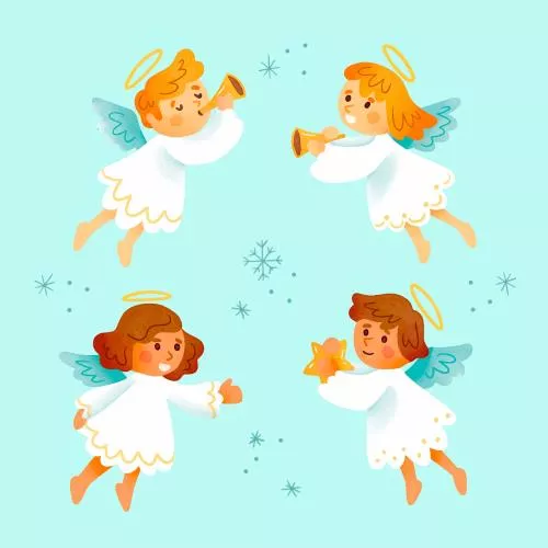 عکس نقاشی فرشته ❤️ [ بهترین تصاویر ]