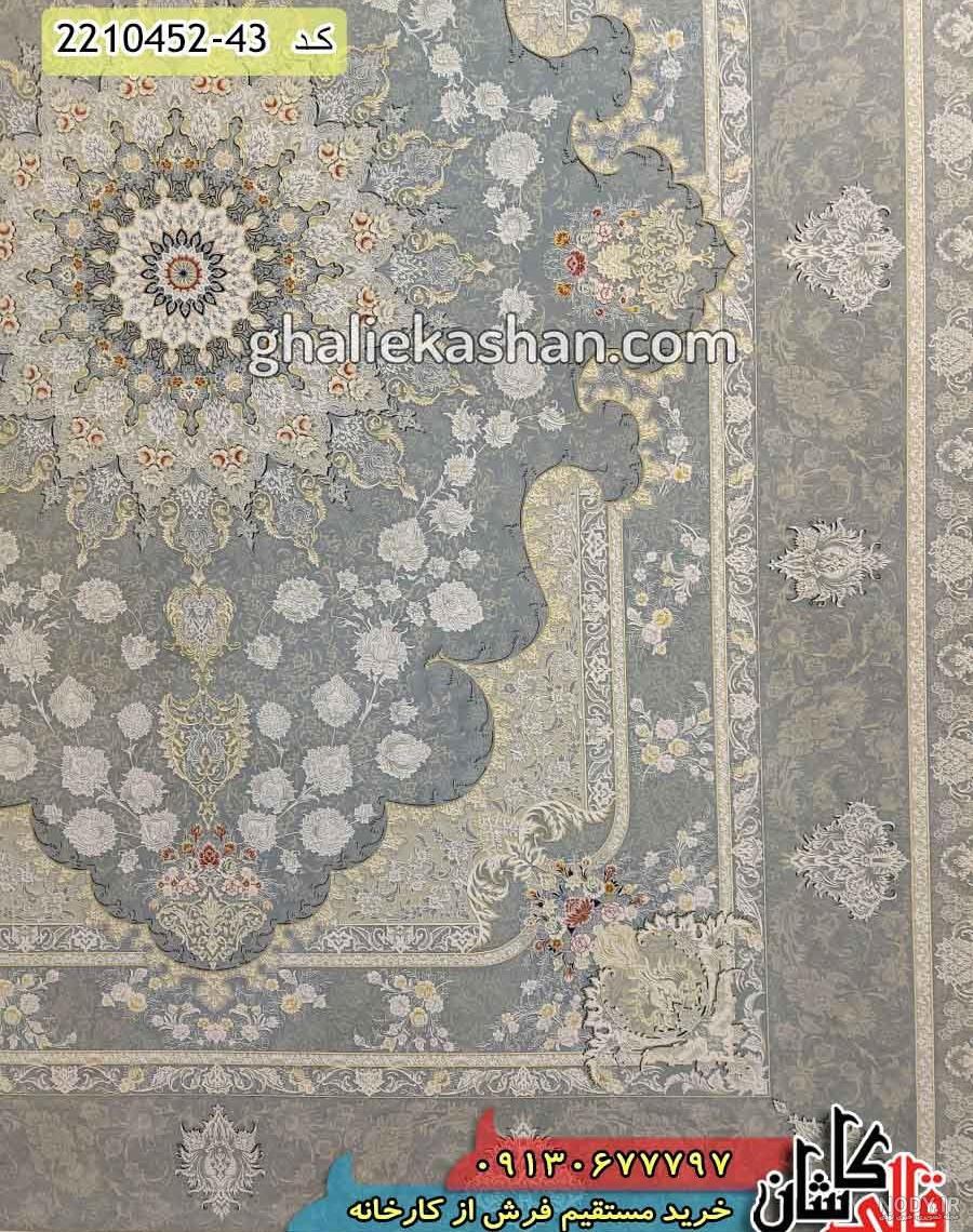 فرش طلاکوب طرح پالیز 1200 شانه گل برجسته رنگ فیلی | فرشخونه