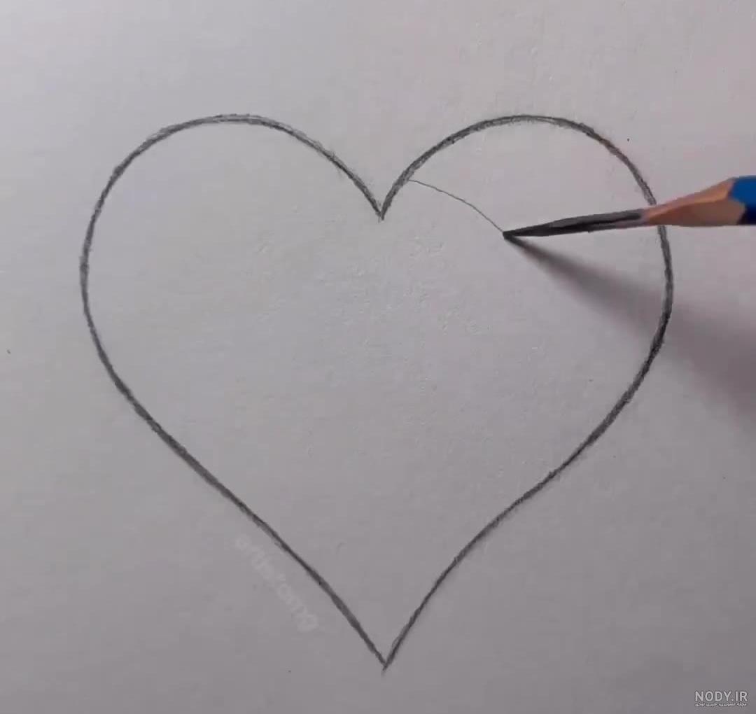 آموزش نقاشی کودکان ، نقاشی قلب سه بعدی هفت رنگ