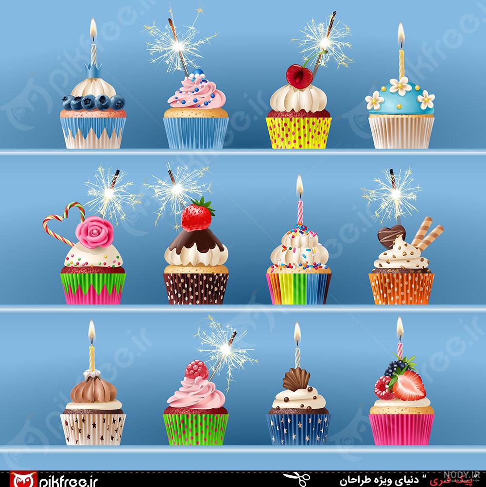 عکس کیک تولد با شمع و فشفشه
