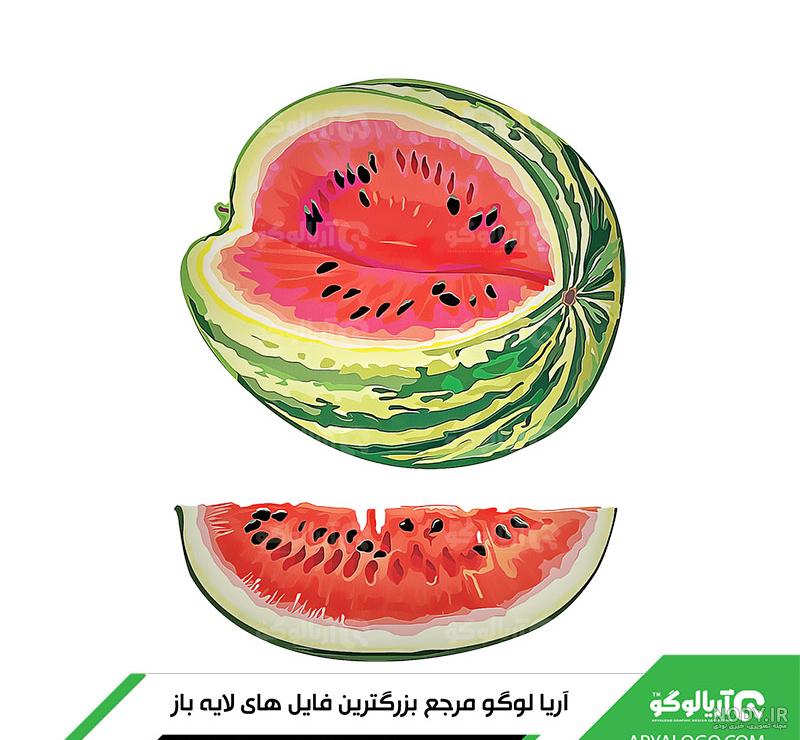 4 عدد طرح و عکس انار و هندوانه، تایپوگرافی شب یلدا با کیفیت متوسط - لایه  باز طرح آماده psd - eps