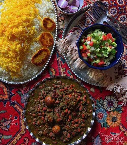 تزیین خورشت سبزی و عکس تزیین قورمه سبزی و برنج - السن تزیین خورشت سبزی و عکس تزیین قورمه سبزی و برنج - السن