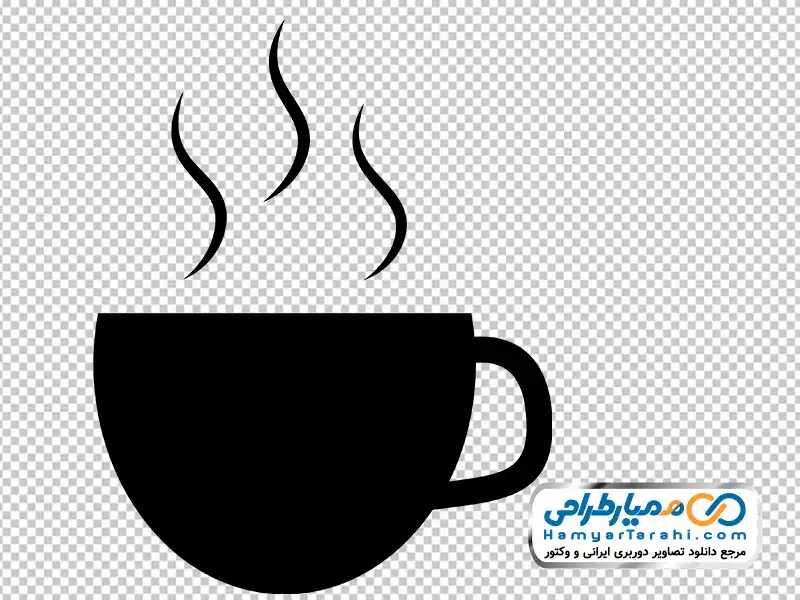عکس با کیفیت فنجان قهوه داغ در کنار قهوه جوش بر روی میز اتاق یا کافی شاپ -  لایه باز طرح آماده psd - eps