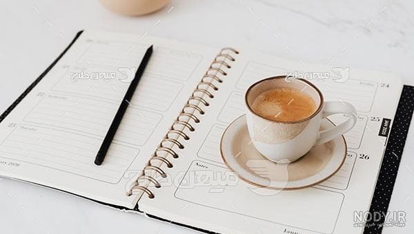 عکس فنجان قهوه با قاشق - مسترگراف