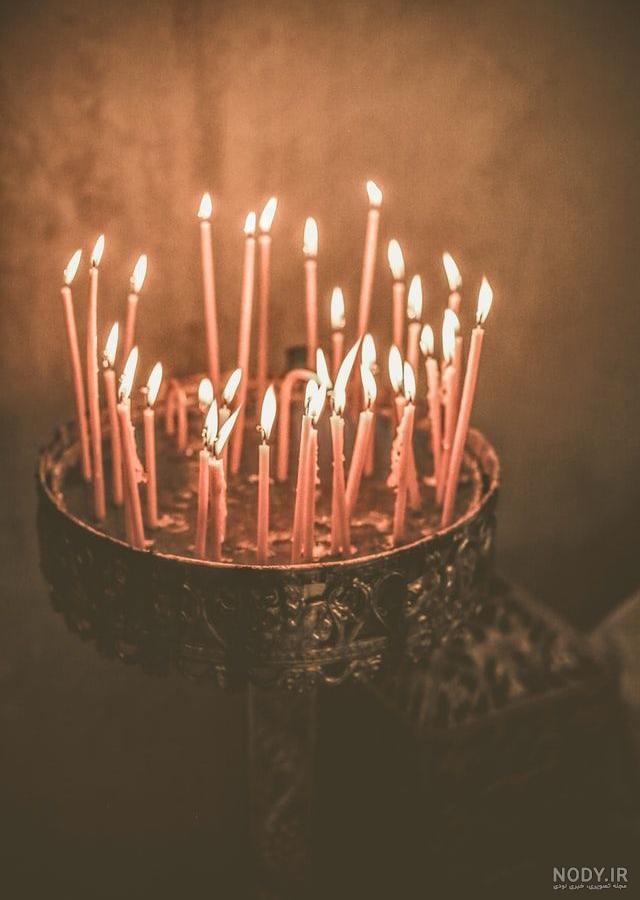 عکس کیک و شمع برای تولد