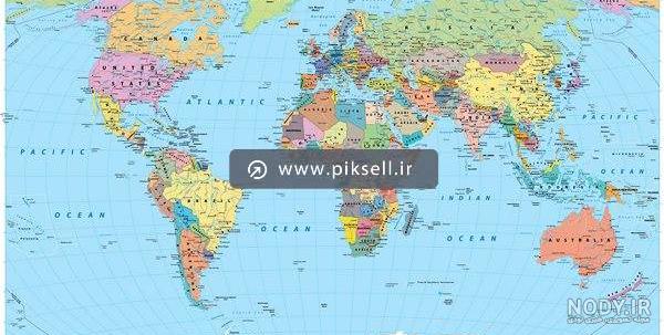 عکس از نقشه کره زمین
