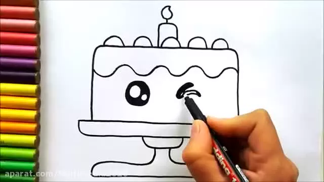 عکس کیک تولد نقاشی