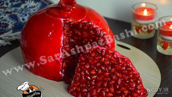 انواع تزیین کیک و کاپ کیک انار و هندوانه برای شب یلدا 1401 - Tjoor