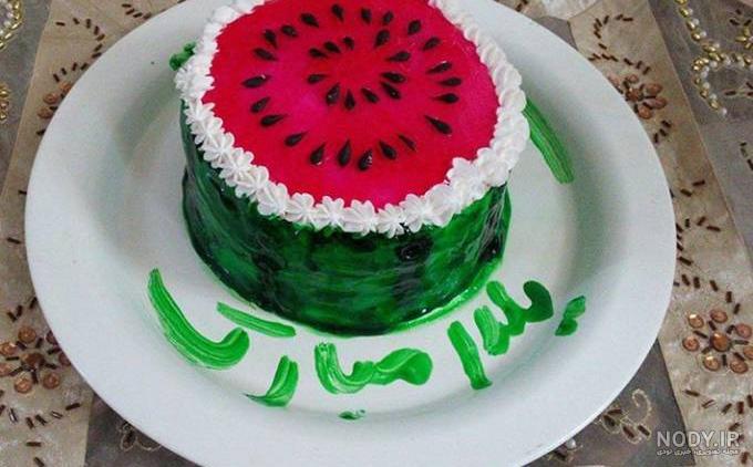 تزیین کیک شب یلدا ساده و جدید + قشنگ ترین کیک شب یلدا