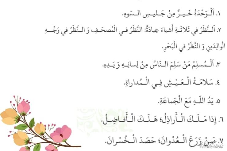 سوالات تستی درس اول عربی هشتم - گاما، سامانه آزمون آنلاین سوالات تستی درس اول عربی هشتم - گاما، سامانه آزمون آنلاین