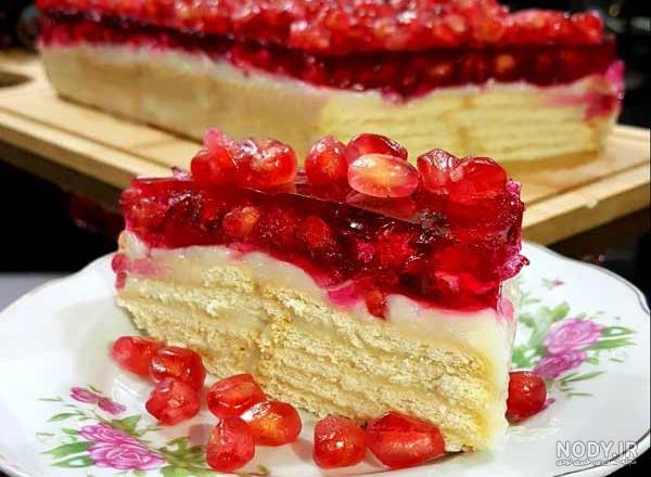طرز تهیه چیز کیک انار