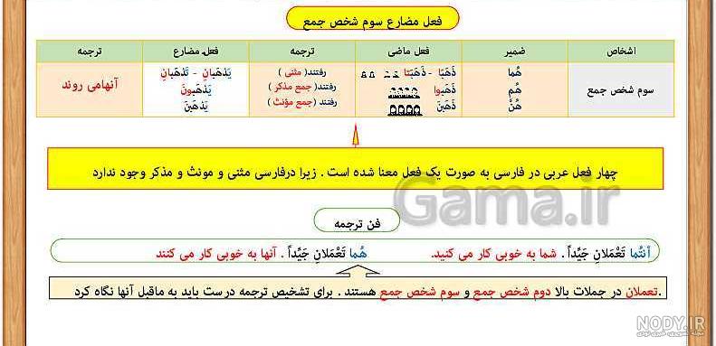 نکات مهم درس دوم عربی هفتم نکات مهم درس دوم عربی هفتم