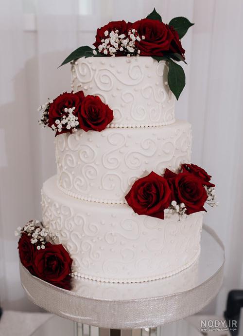کیک عروسی سه طبقه wedding cake کیک عروسی سه طبقه wedding cake