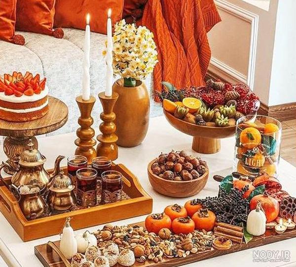 سفره شب یلدا باکلاس 2023؛ عکس از سفره شیک و باکلاس شب یلدا جهت ایده گرفتن