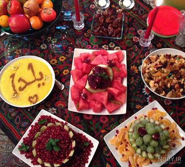 عکس سفره شب یلدا + ایده تزیین سفره شب یلدا لاکچری ⭐ دیدنگار