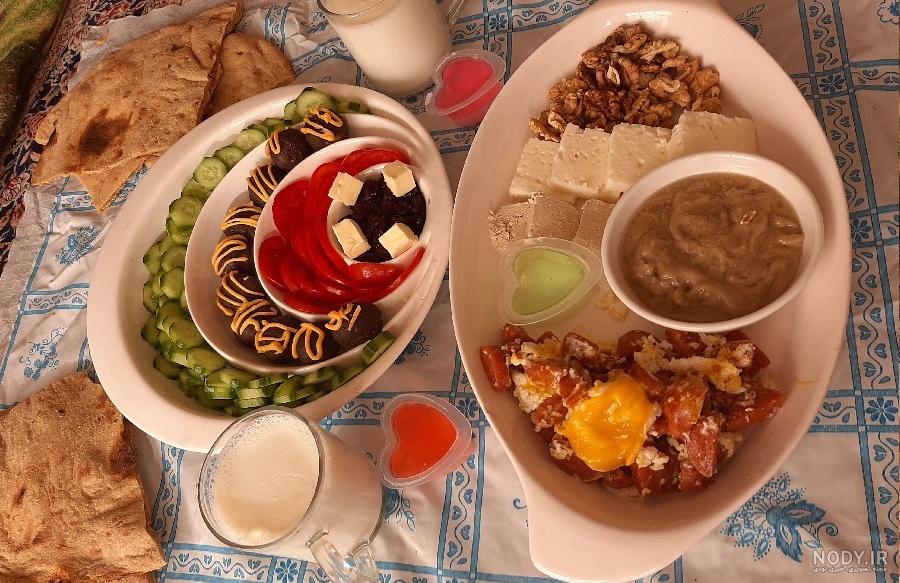 عکس صبحانه عاشقانه دونفره - عکس نودی