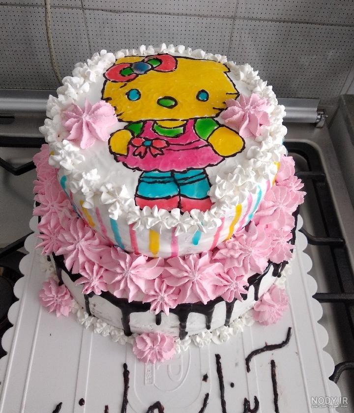 عکس کیک دخترانه دو طبقه