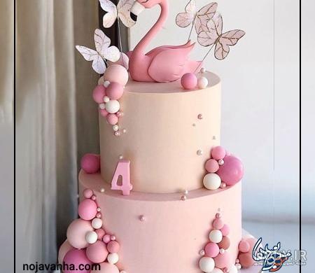 عکس کیک دخترانه دو طبقه شیک