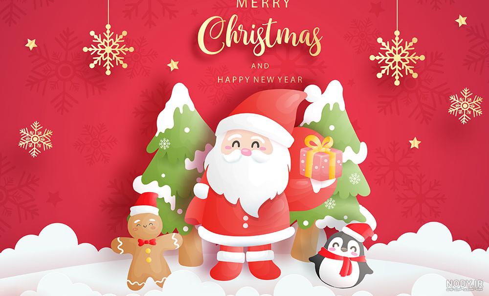 نقاشی درخت کریسمس آسان