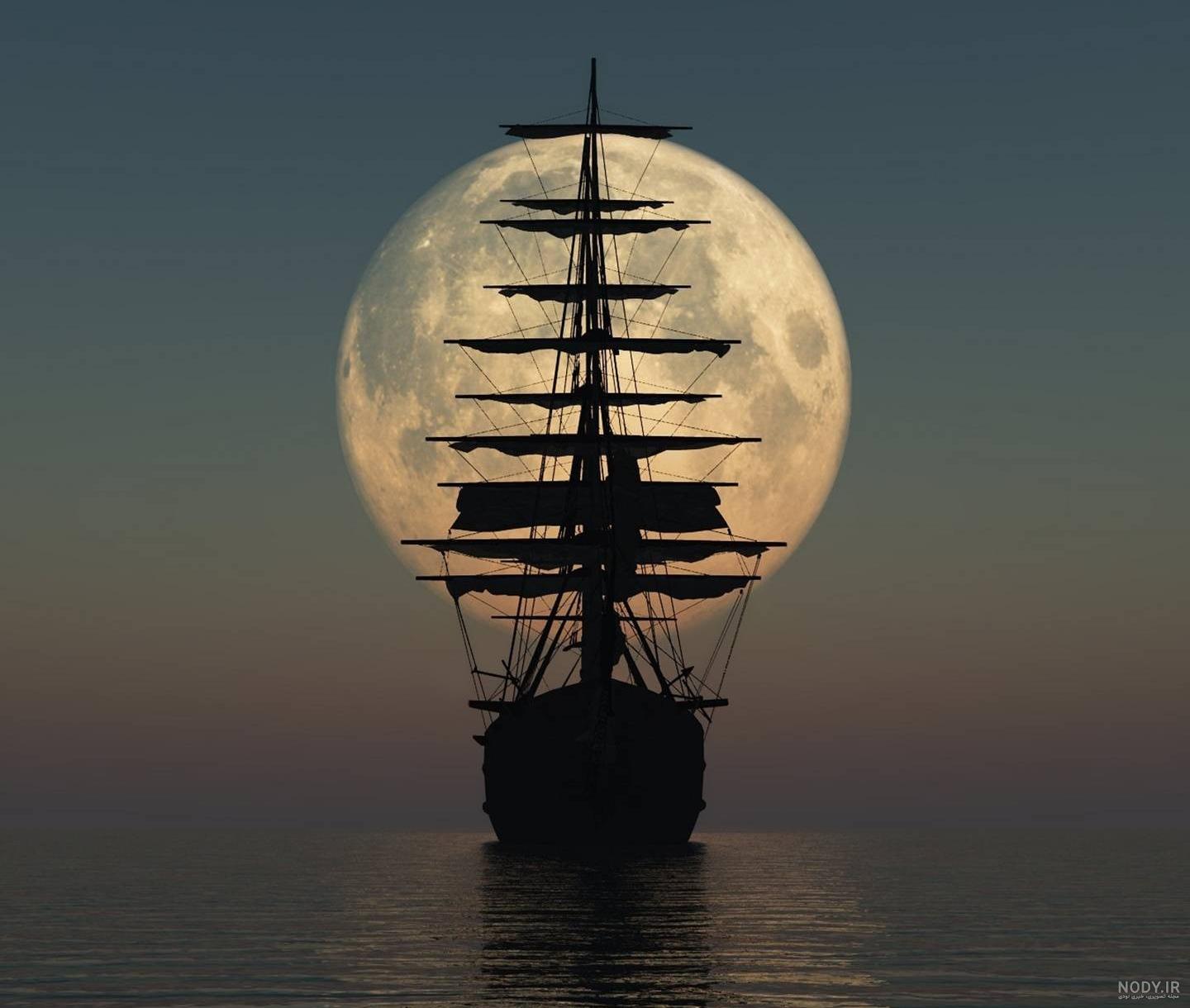 عکس خفن عکس ماه و دریا