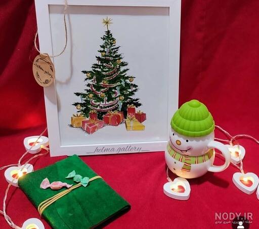 نقاشی درخت کریسمس آسان