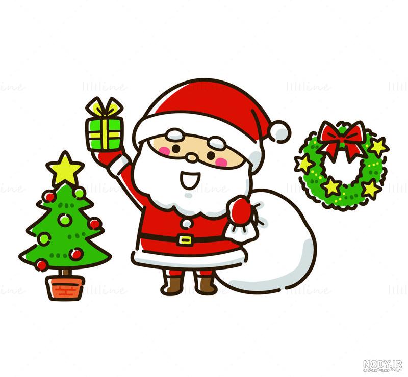 نقاشی درخت کریسمس آسان