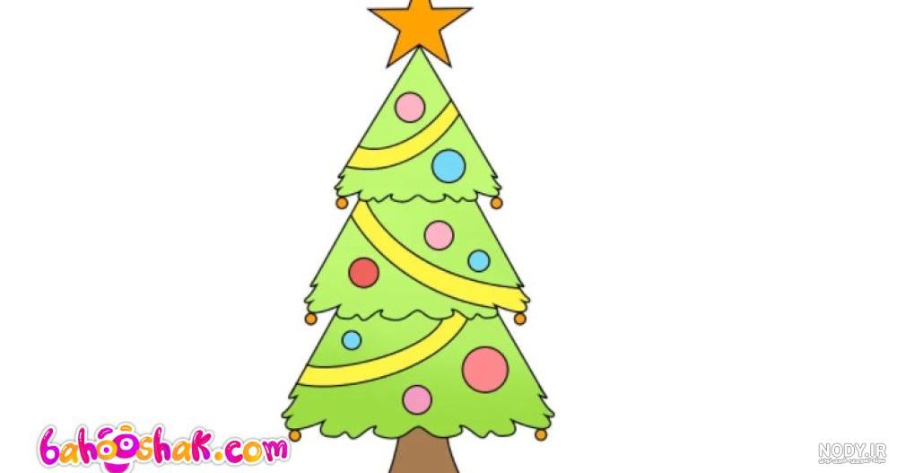 نقاشی درخت کریسمس آسان