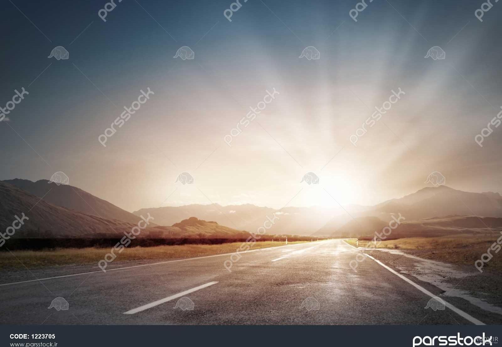عکس خورشید منظره