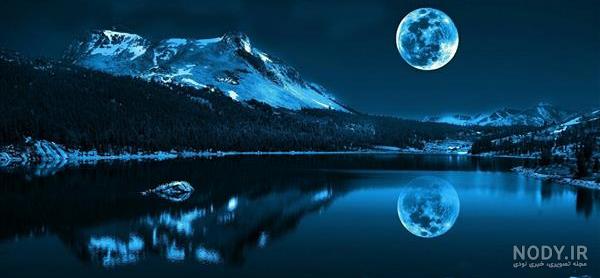 عکس ماه در شب غمگین