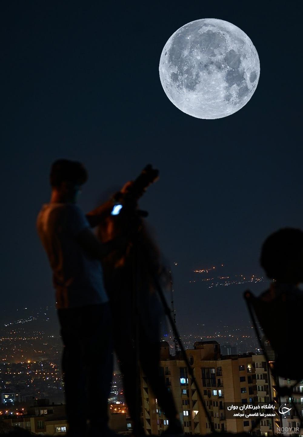 عکس پروفایل ماه با منظره شب و ابر + عکس و متن با موضوع ماه و شب و ستاره