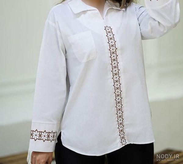 عکس یقه مردانه برای لباس زنانه