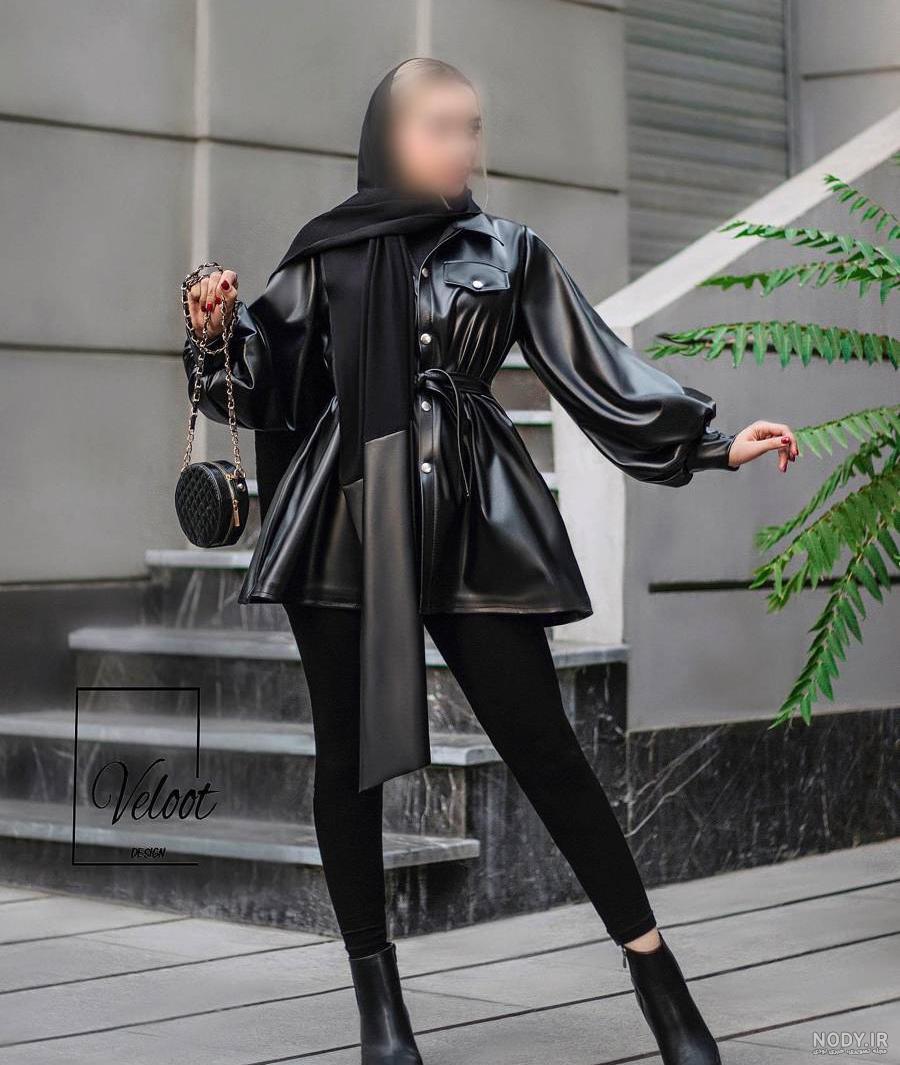 تیپ و استایل با کت چرم زنانه + 22 ست جذاب ❤️