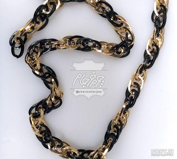 زنجیر استیل کارتیه مشکی 9 میل 26808 زنجیر استیل کارتیه مشکی 9 میل 26808